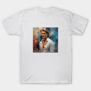 digital impression with Patrick Swayze T-Shirt